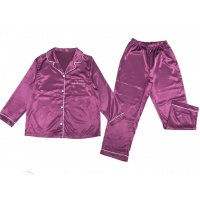 仿真丝紫色情侣睡衣FZ7081801男女同款 