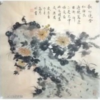 国家一级美术师高志刚国画《菊花》